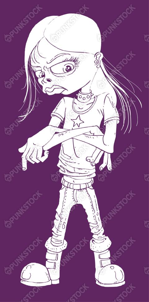 Angry girls flat color