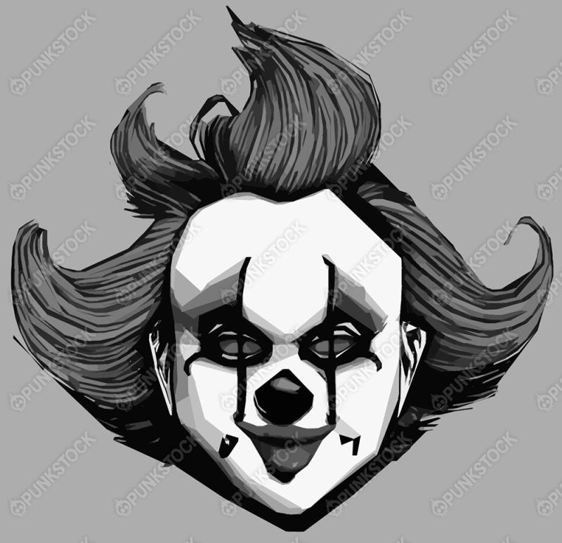 Black & white clown