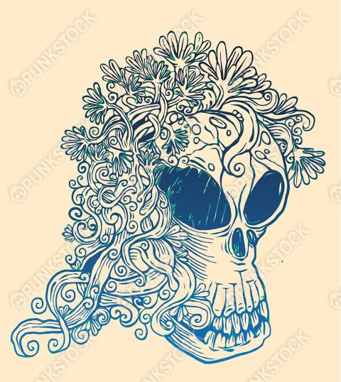 Flowery skull