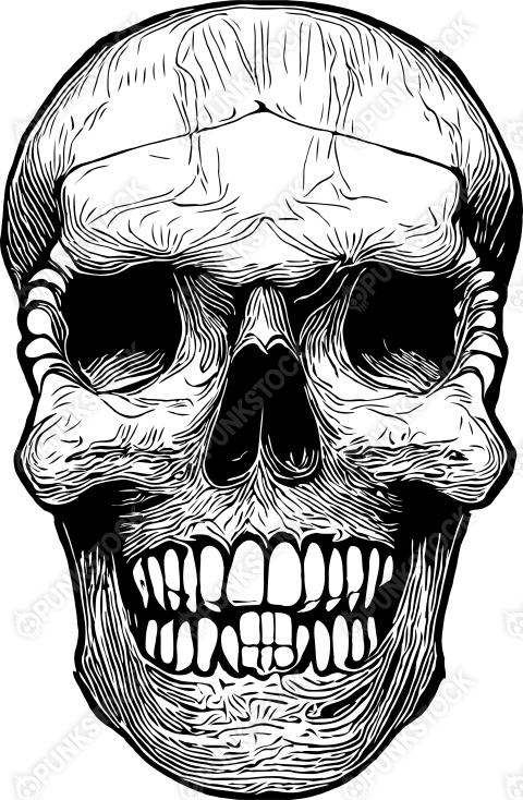 Grinning skull