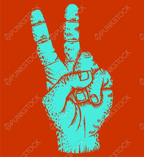 Hand showing peace sign