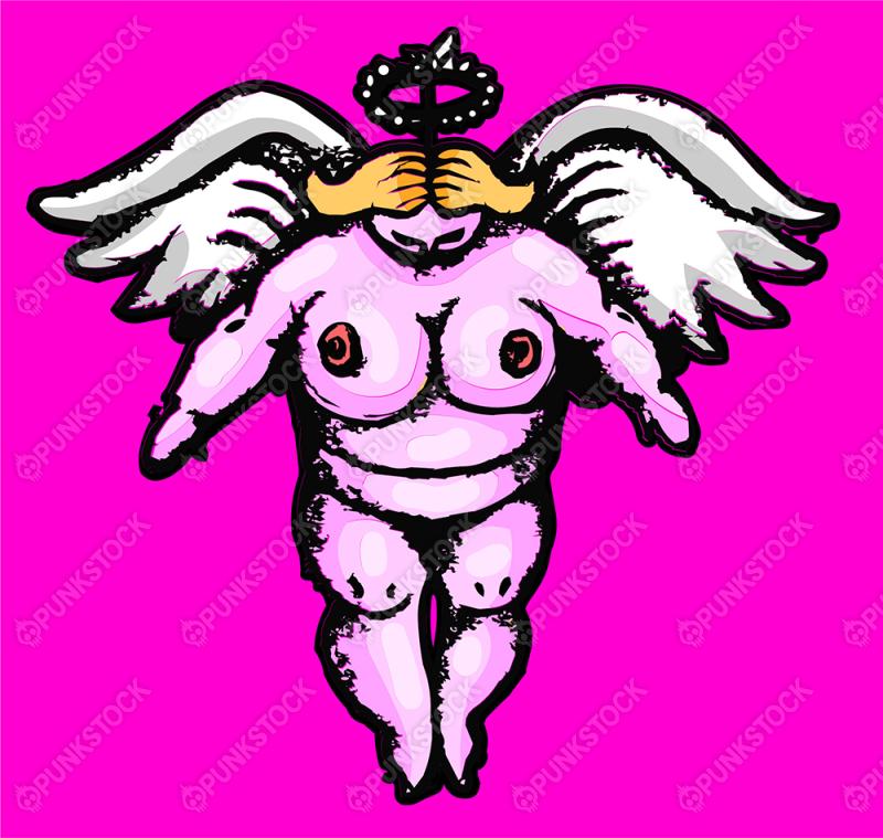 Pink naked angel