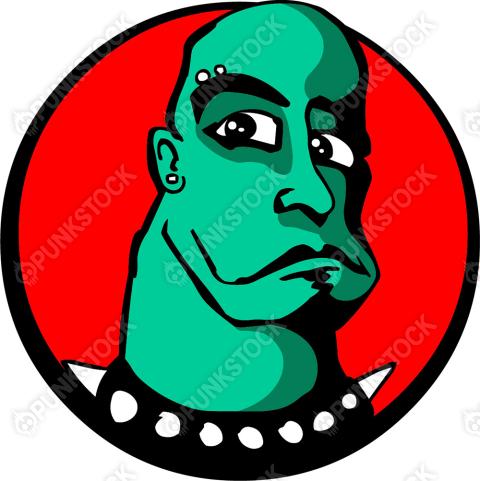 Punk with dog collar