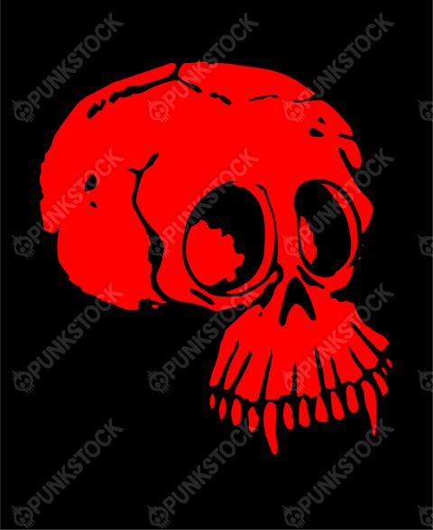 Red vampire skull