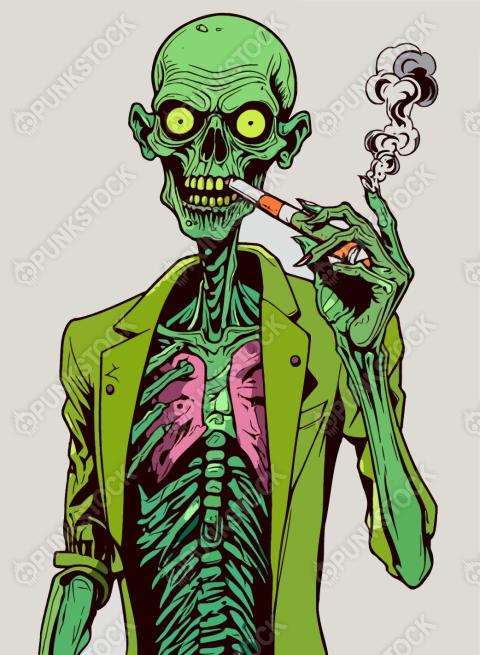 Smoking zombie