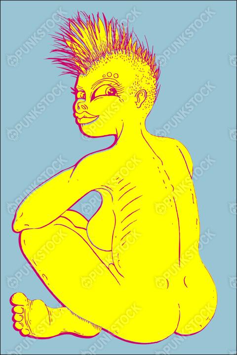 Yellow nude punk