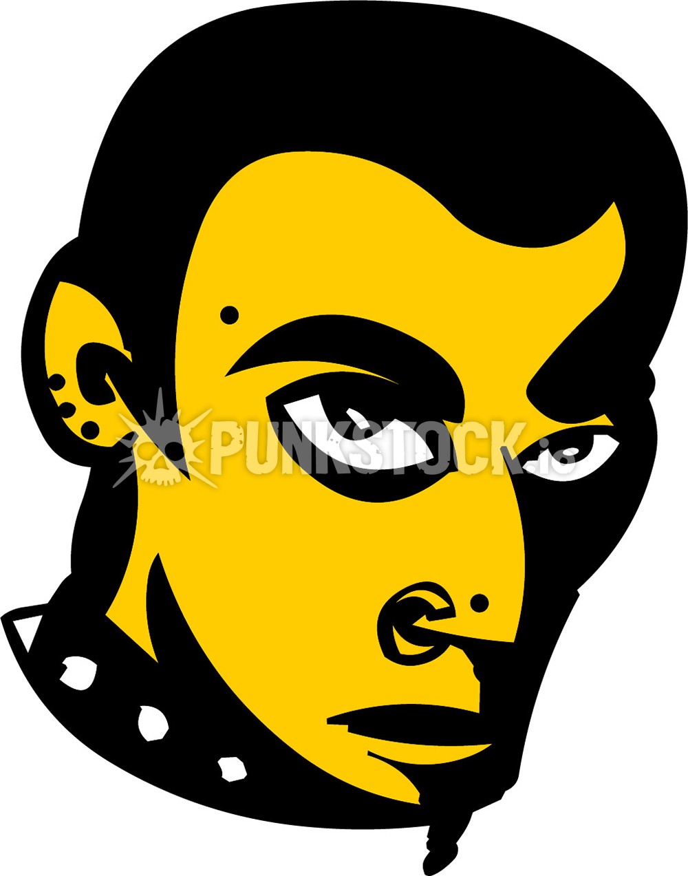 Punk punks face vector graphic