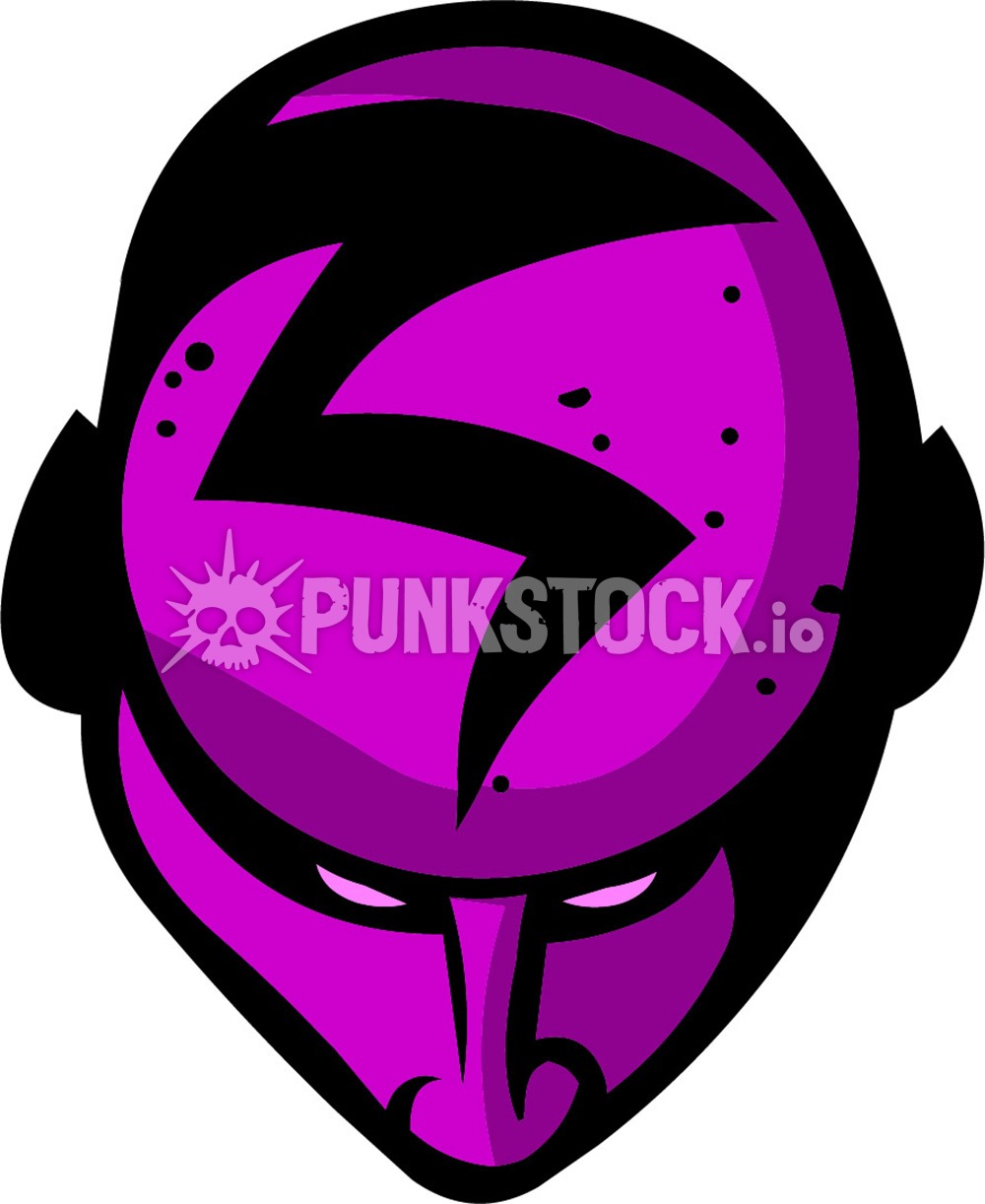 Lightning head top view vector graphic