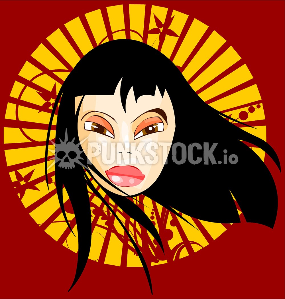 Asian eastern woman vector graphic