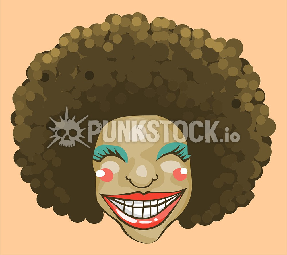 Face woman black african american vector graphic