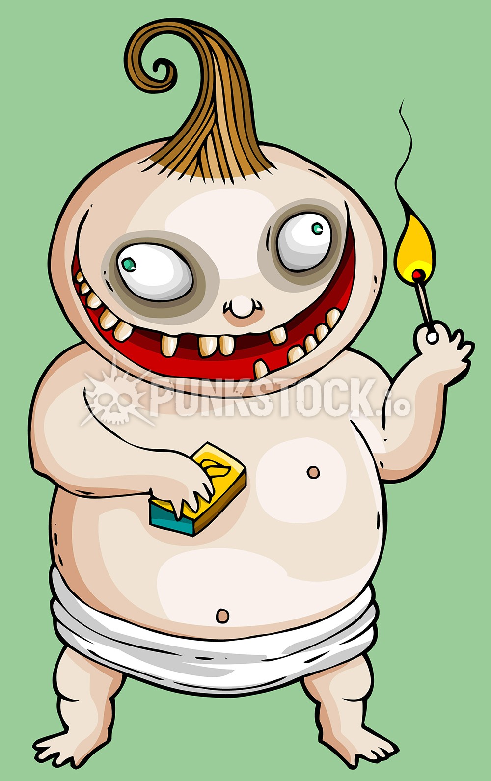 Theme evil baby creep creeping vector graphic