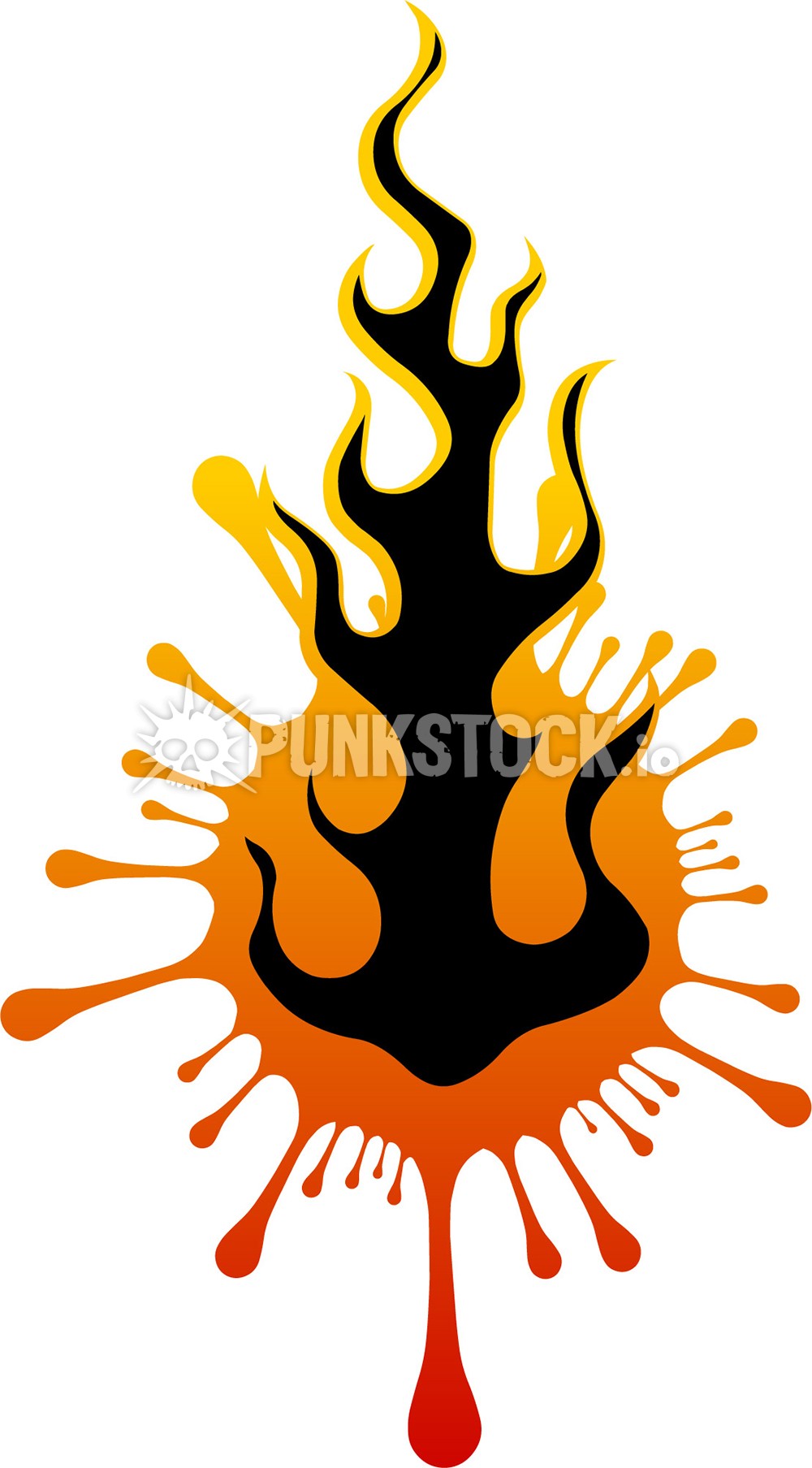 Flame fire hot vector graphic