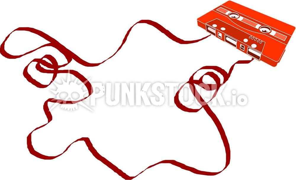 Tape cassette retro vector graphic