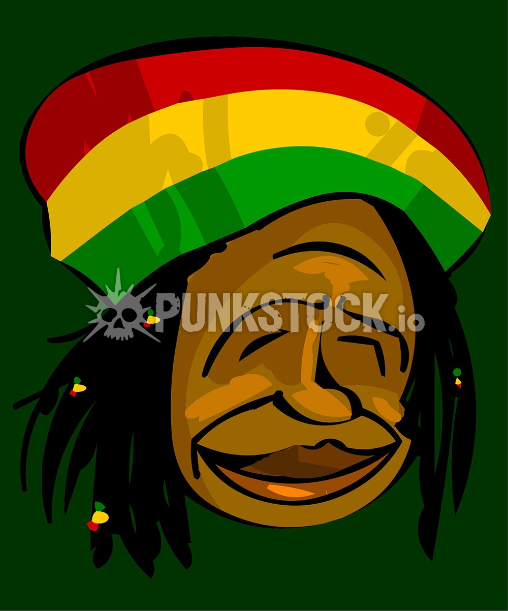 Rasta dread dreads vector graphic