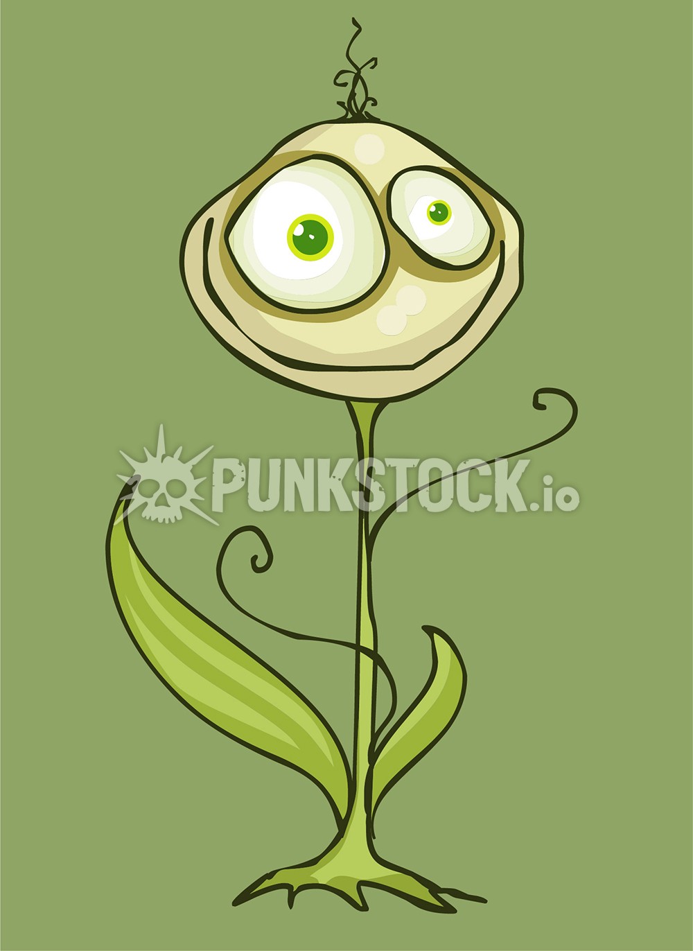 Oompsy woompsy green cute vector graphic