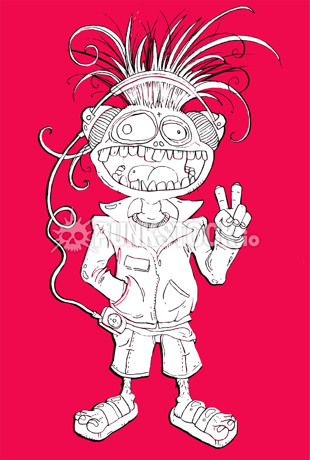 Troll trolls music vector graphic