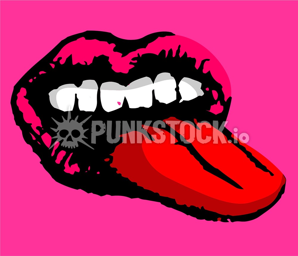 Lip lips tongue vector graphic
