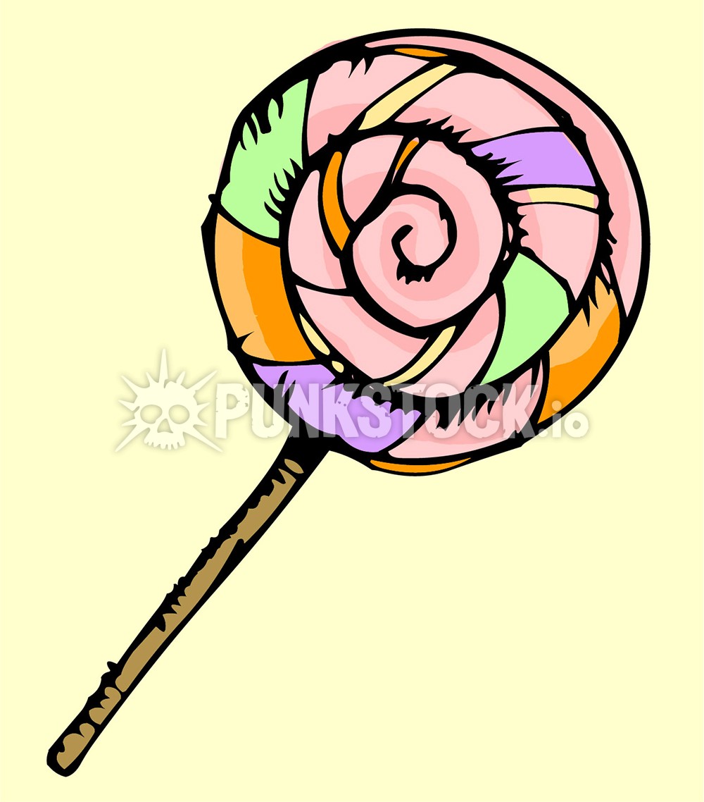 Sweet lollipop candy vector graphic