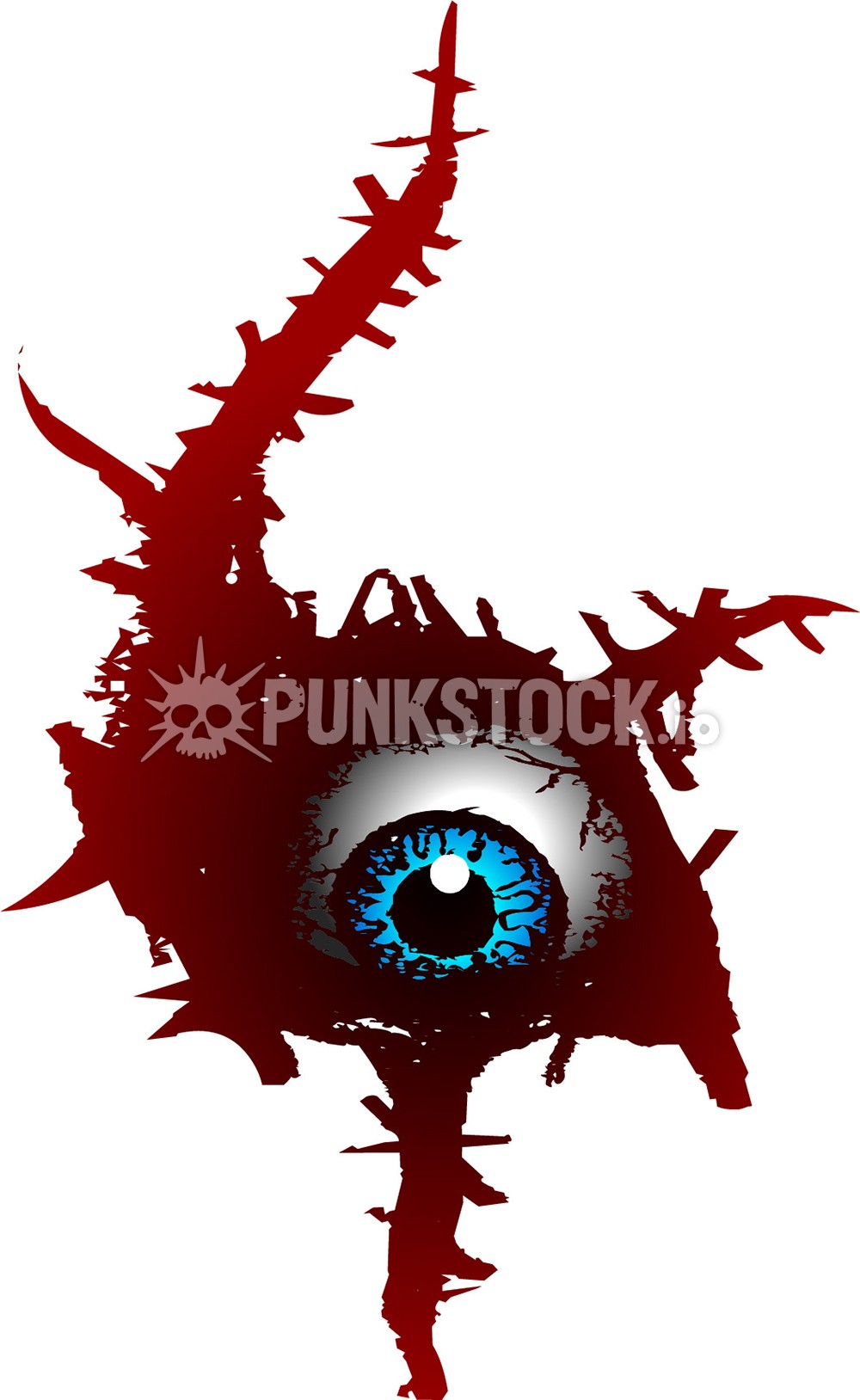 Eye eyeball stitch vector graphic