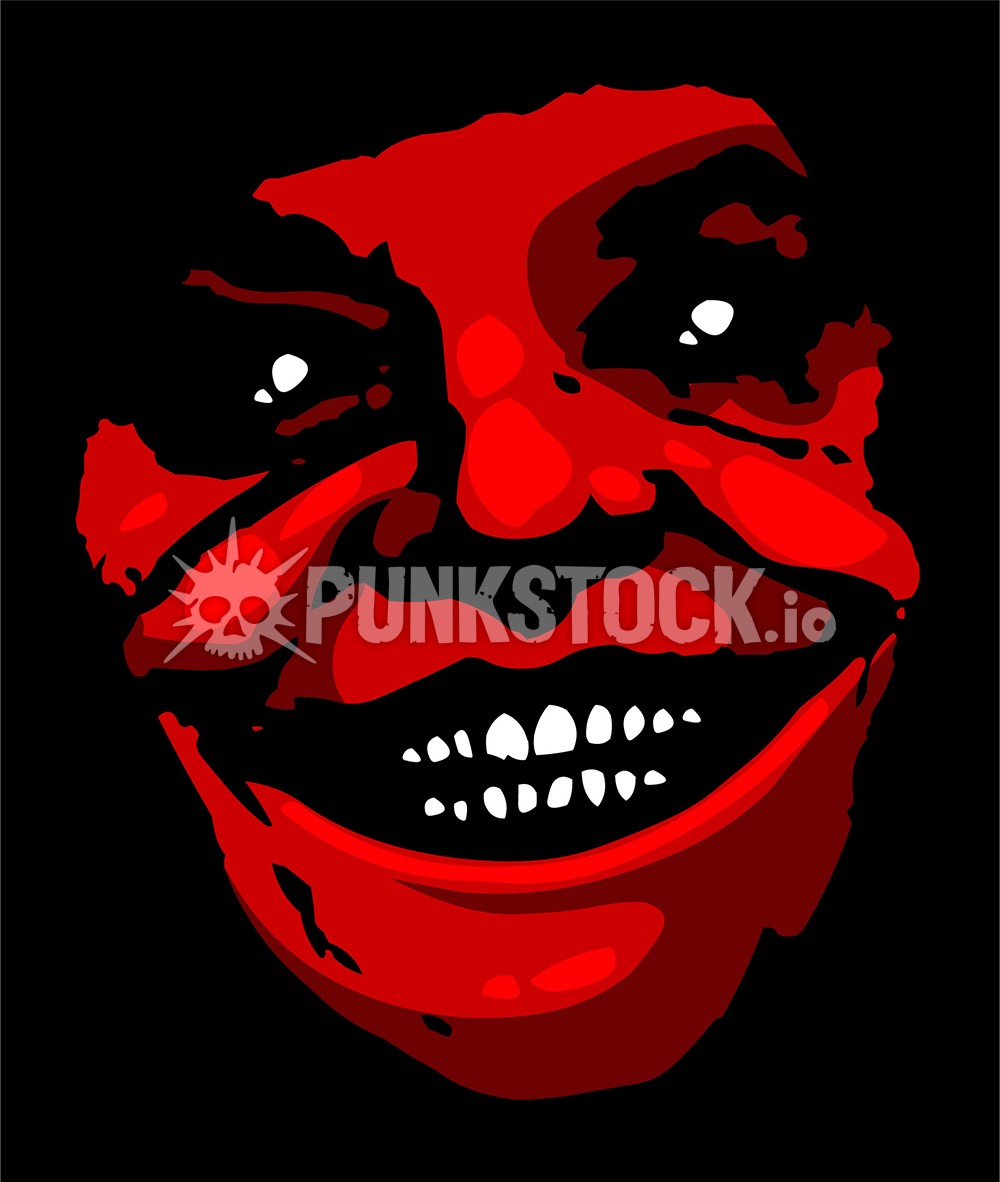 Red face man vector graphic