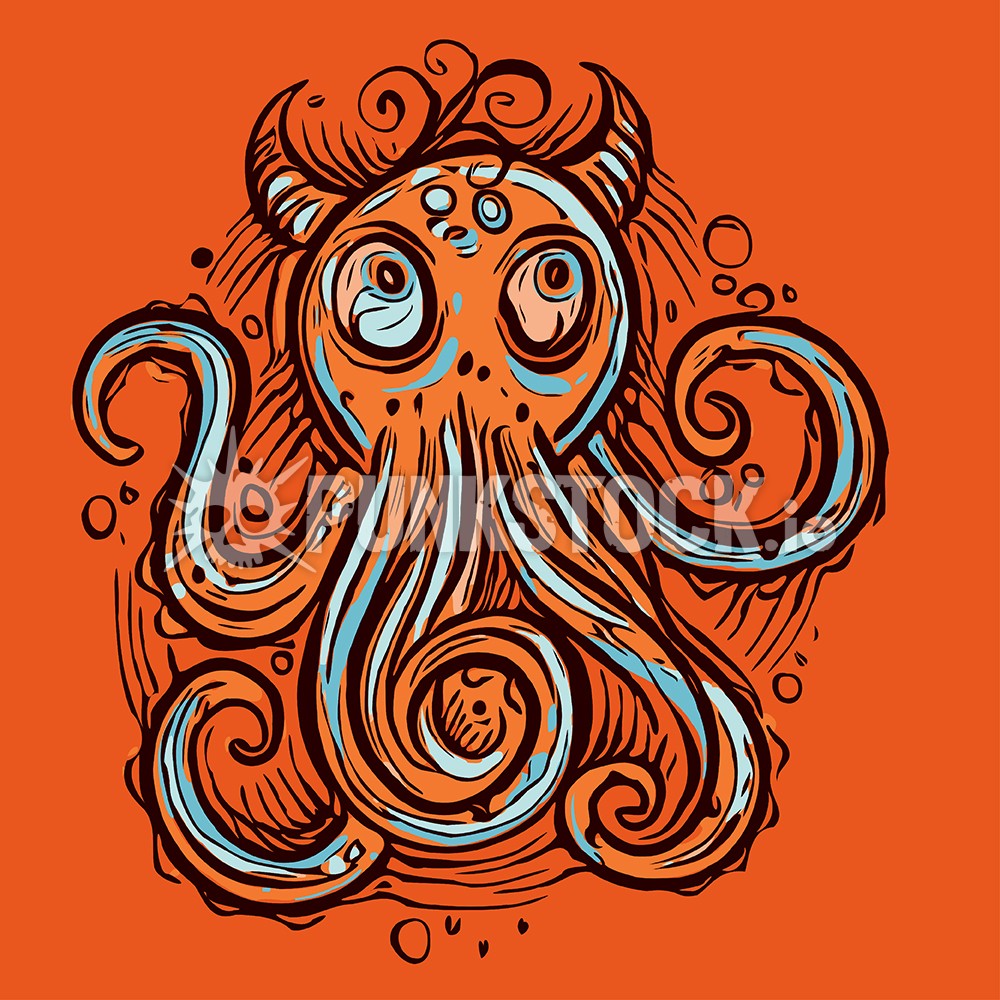 Squid squids octopus vector graphic