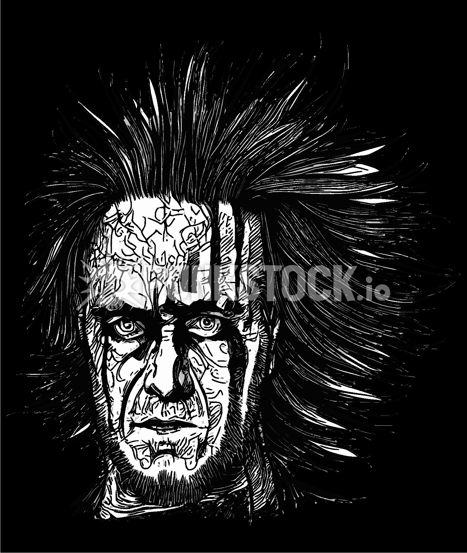 One color print print printed vector graphic