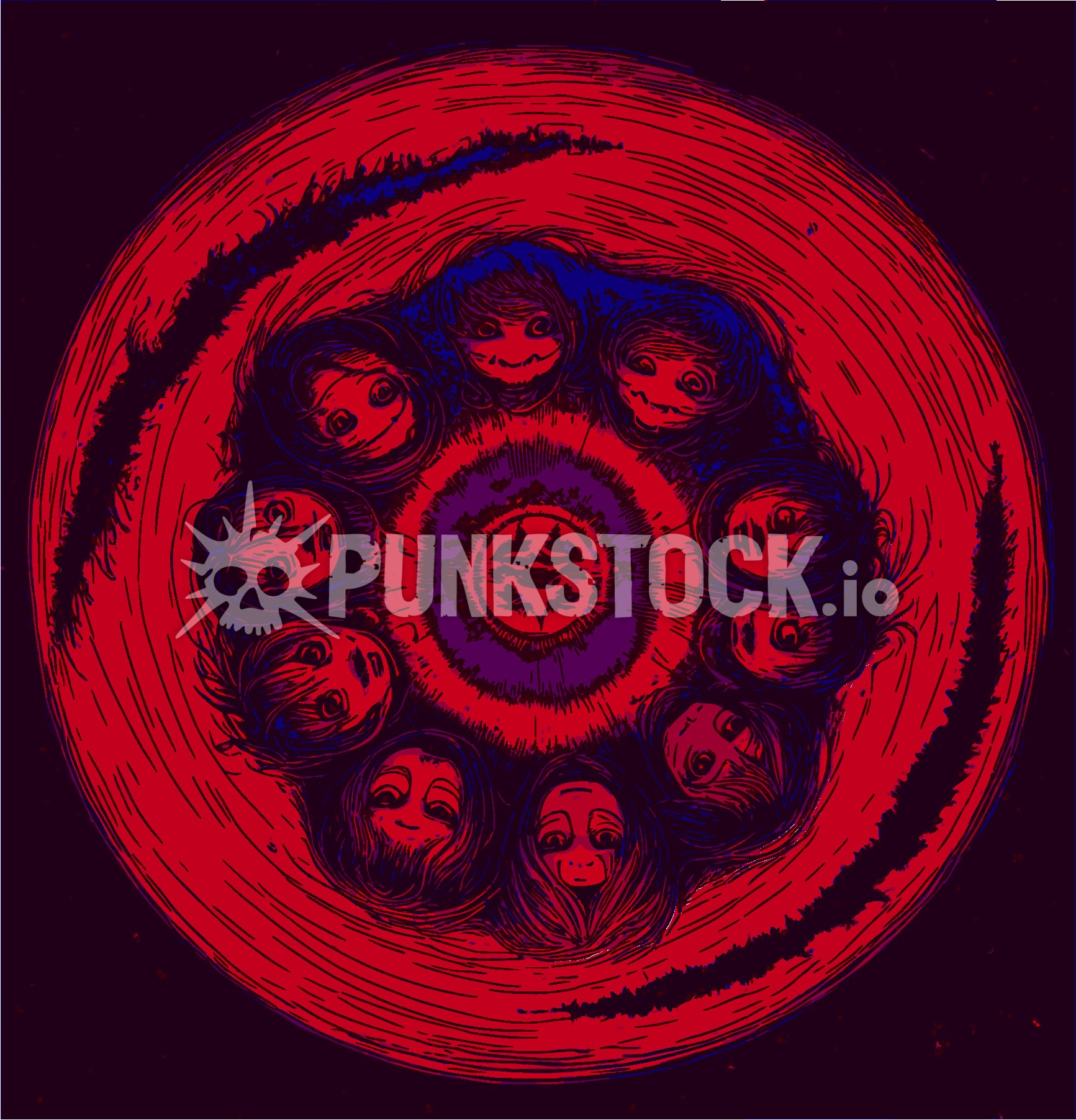 Round circle kids vector graphic