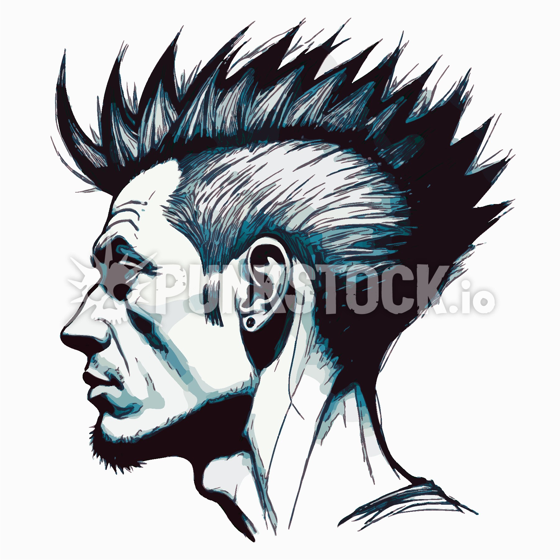 Man guy face vector graphic