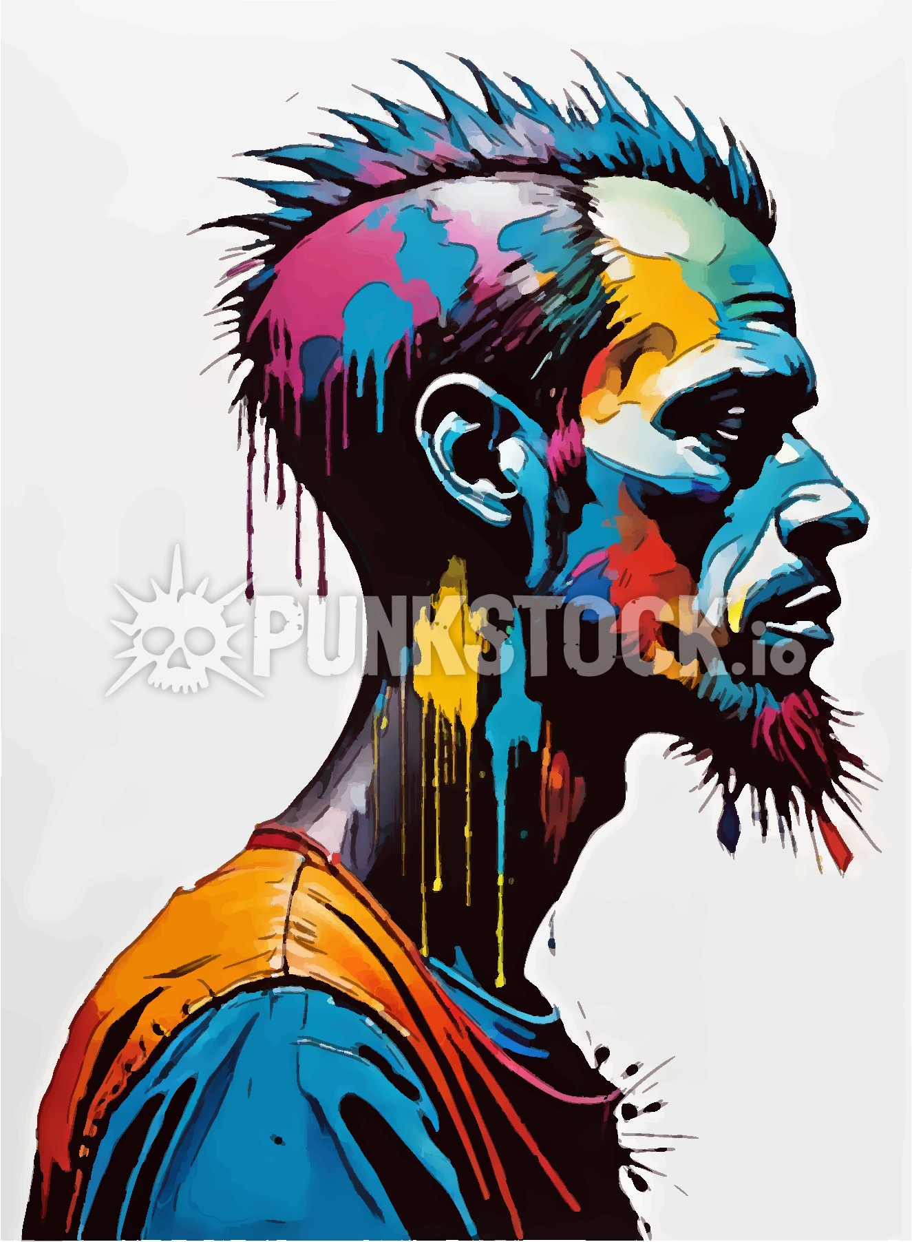 Man guy face vector graphic
