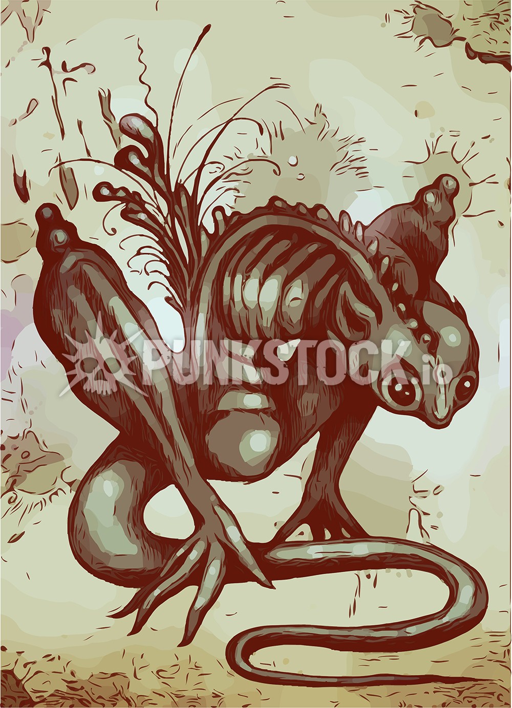Creature ribs ribbed vector graphic