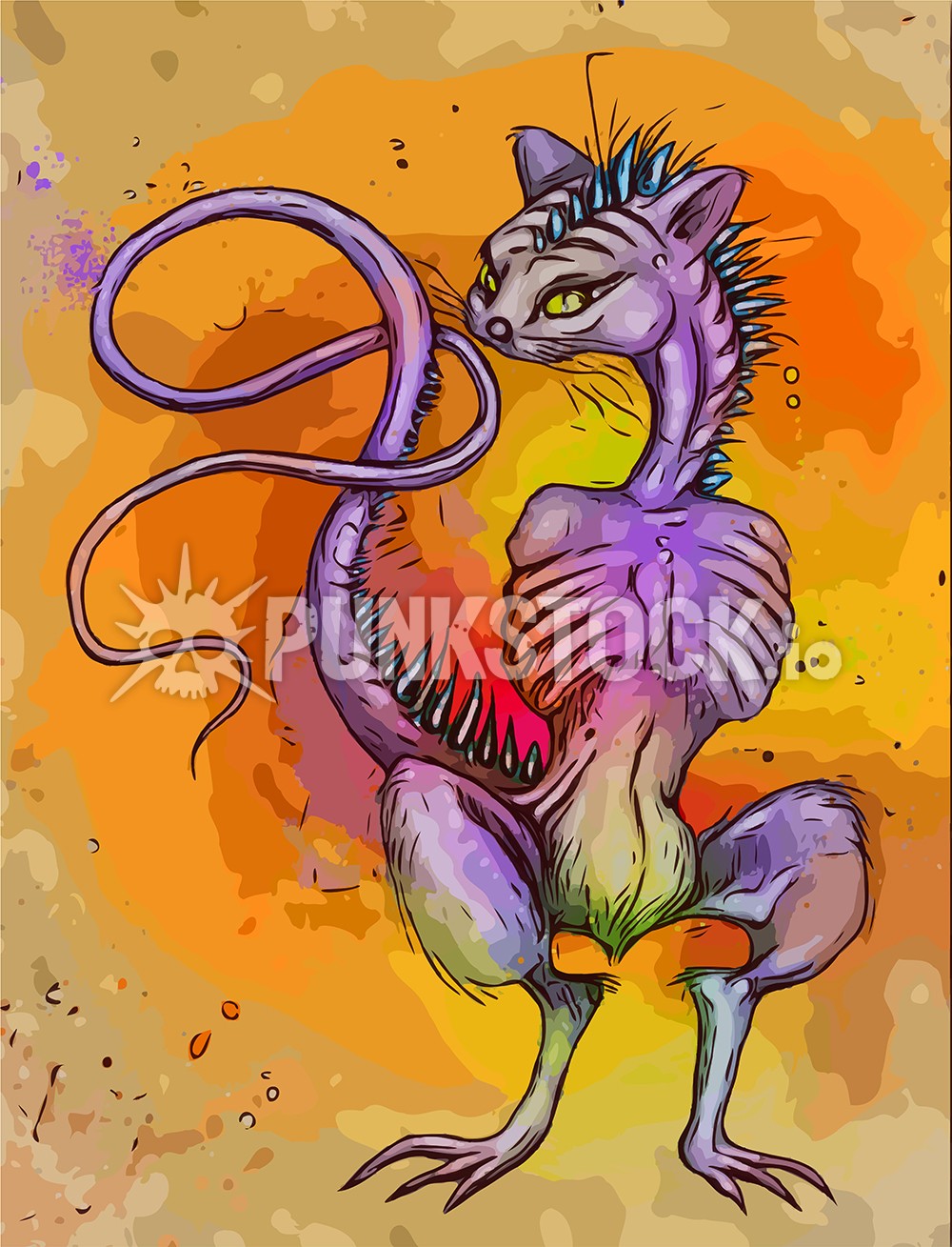 Creature ribs ribbed vector graphic