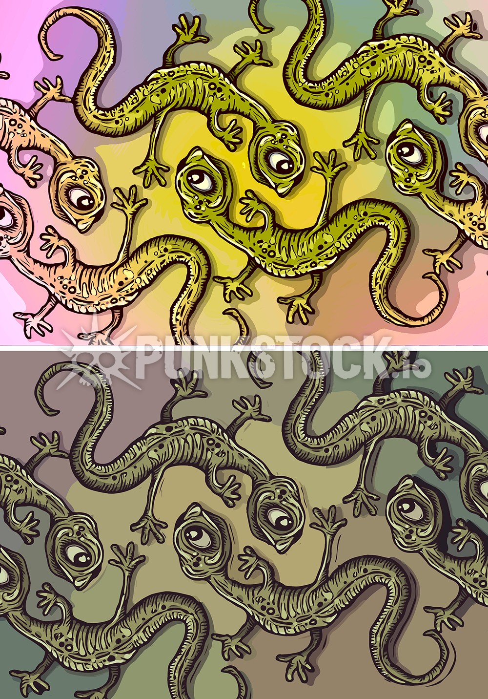 Salamander salamanders gecko vector graphic