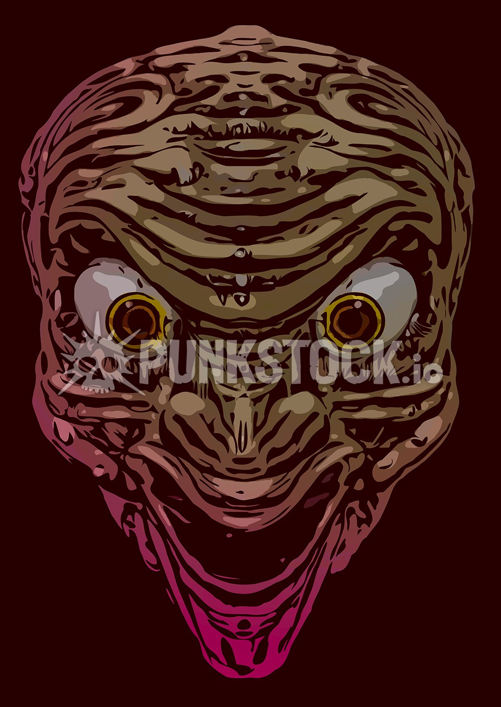 Face head grin vector graphic