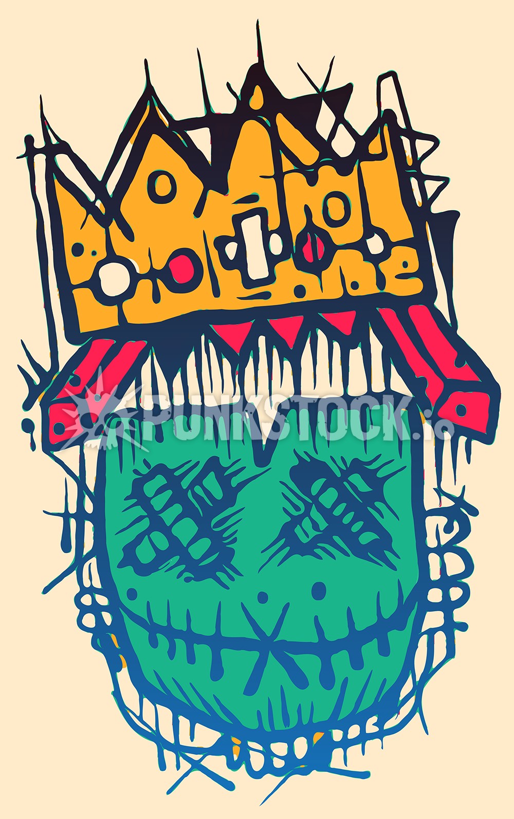 Midsommar midsummer face vector graphic