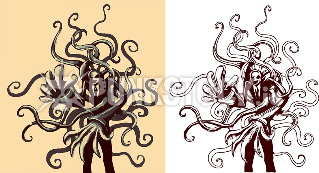 Slenderman slender man creepypasta vector graphic