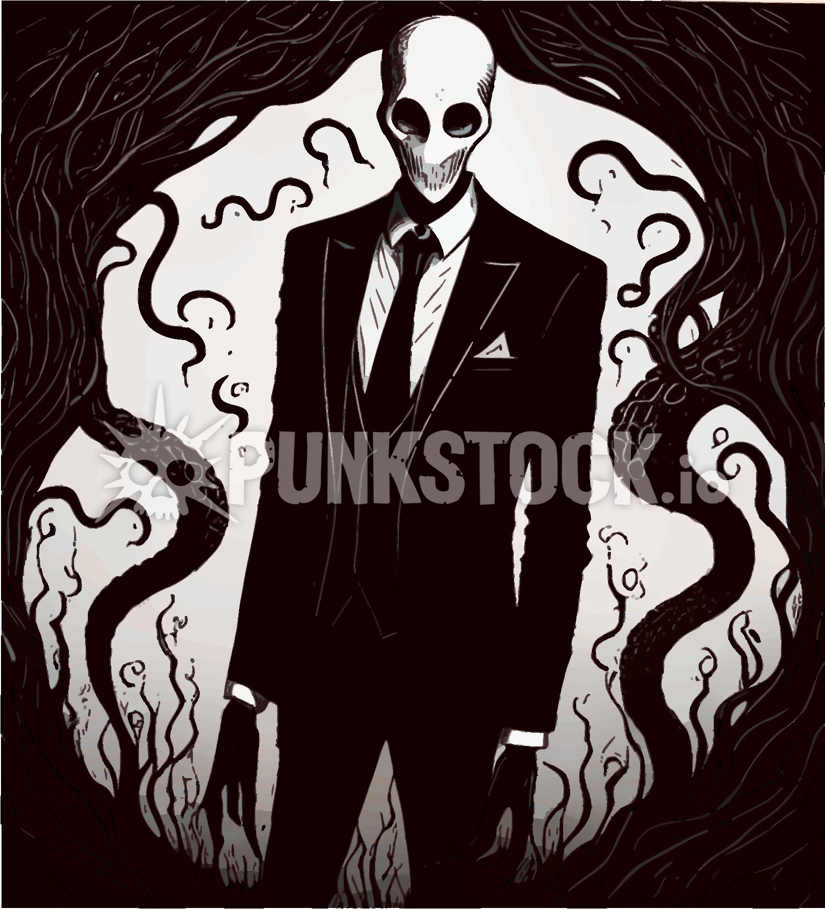 Slender man slenderman creepypasta vector graphic