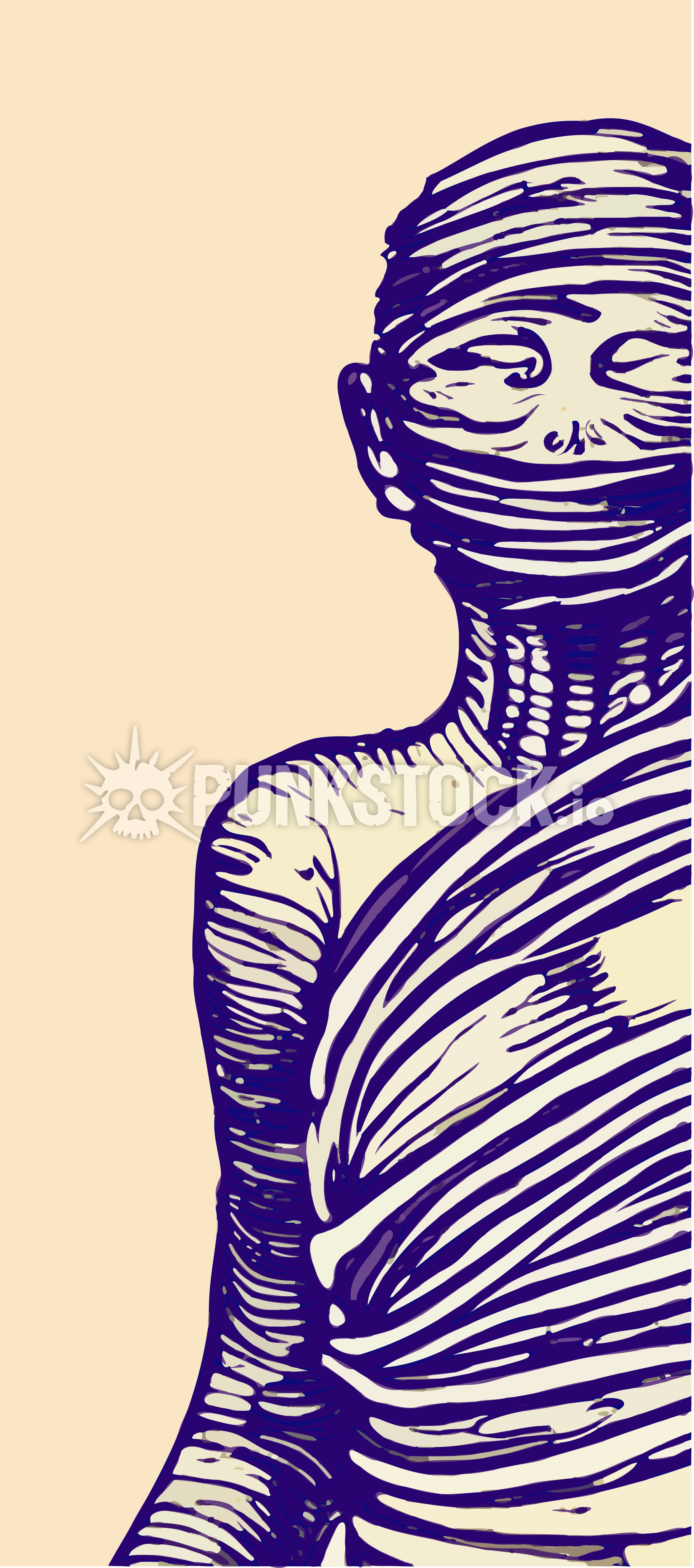 Mummy wrapped bandage vector graphic