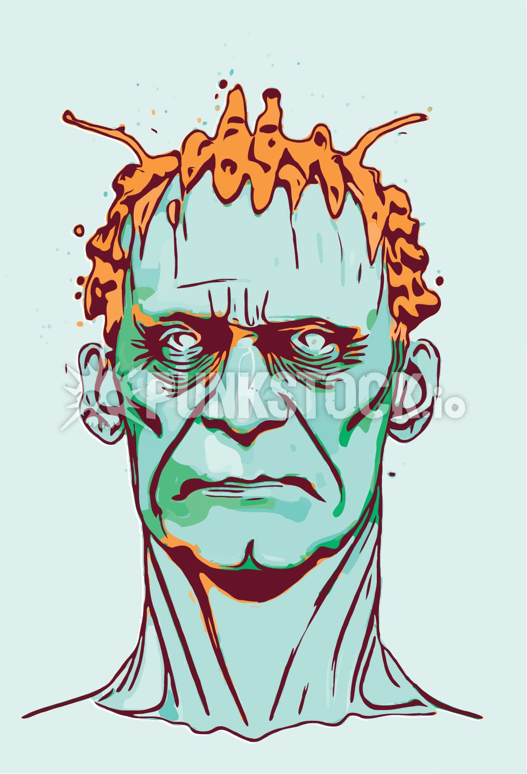 Monster frankenstein frankensteins vector graphic