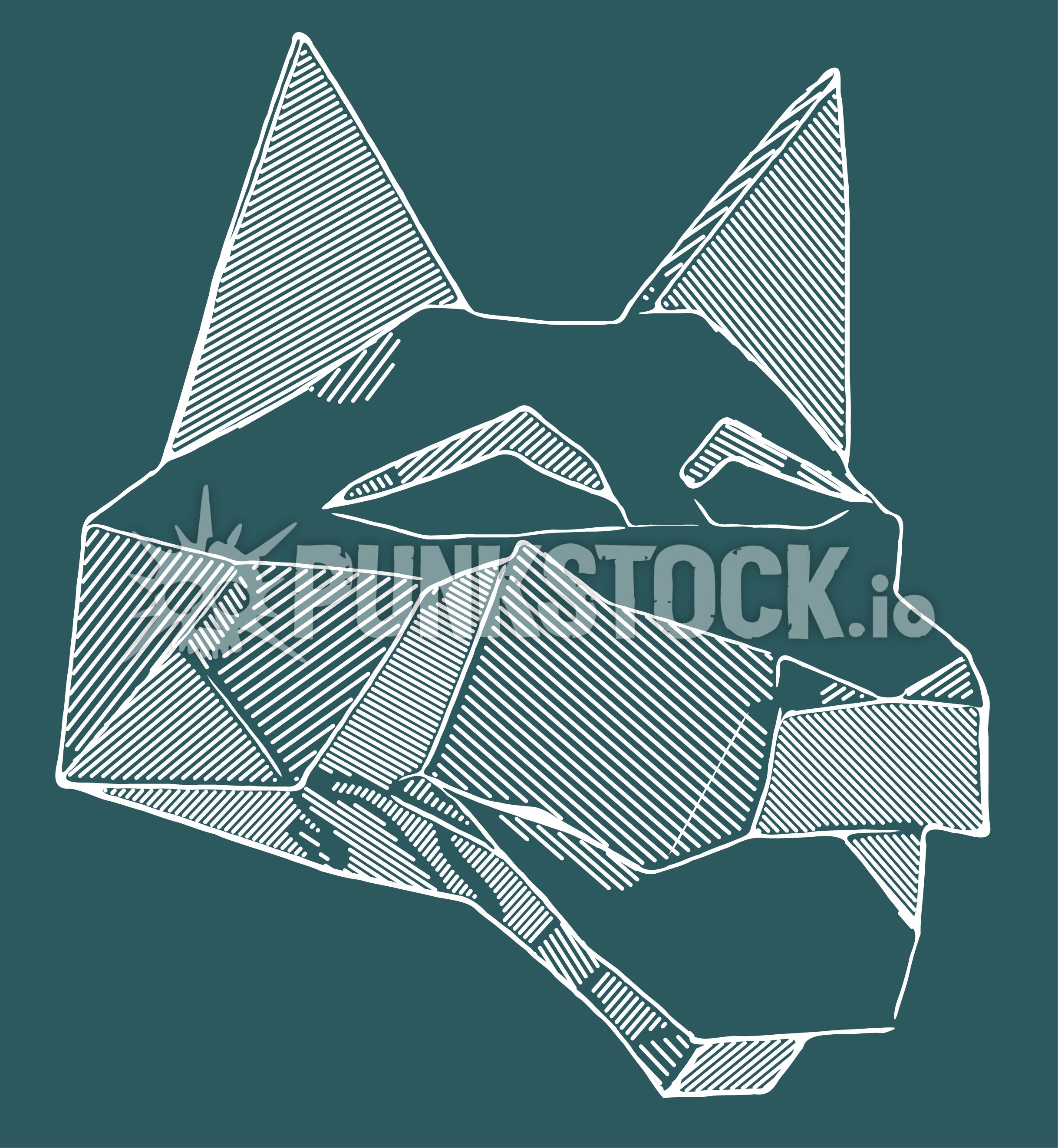 Dog wolf abstract vector graphic