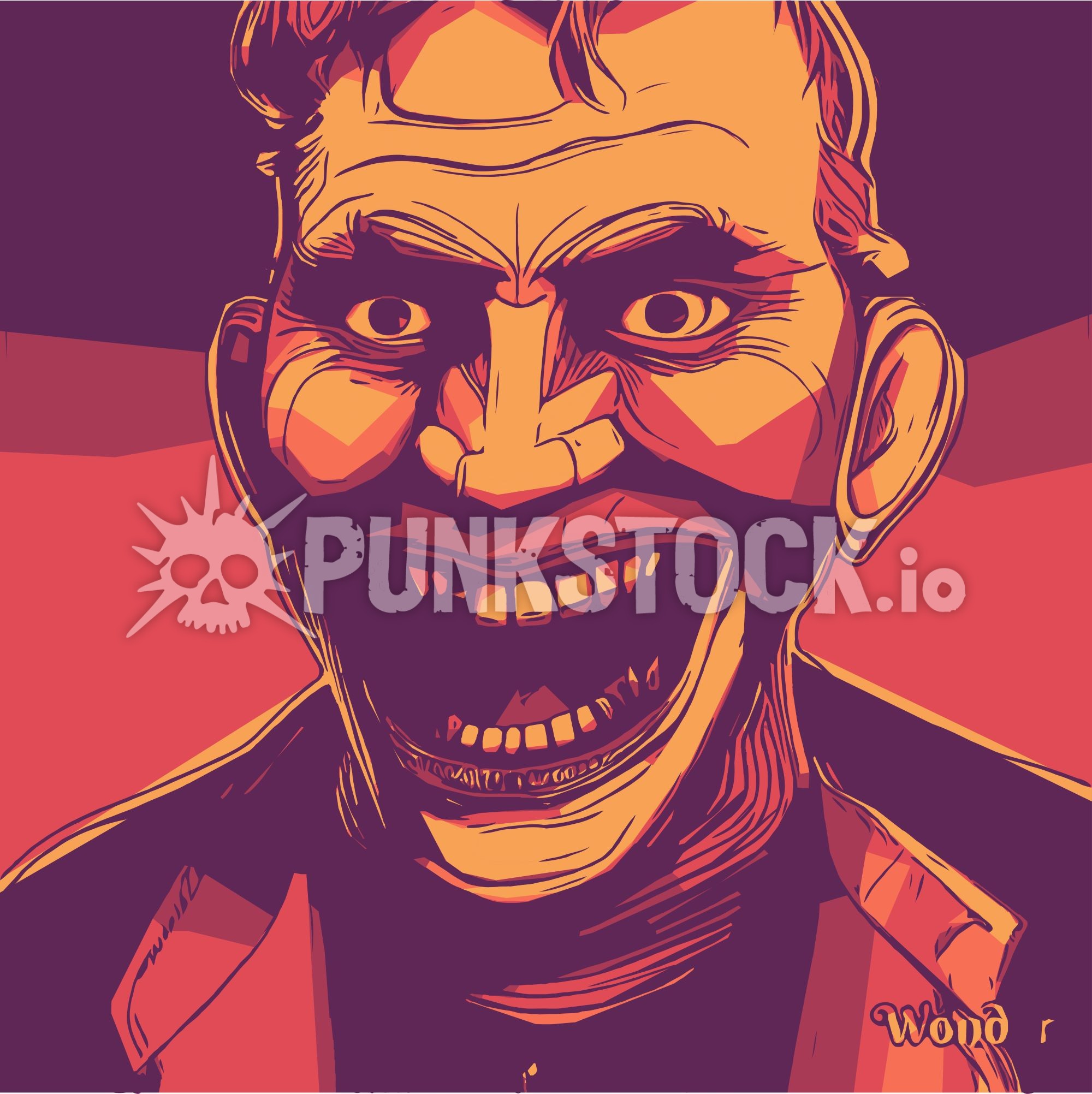 Joker jester grin vector graphic