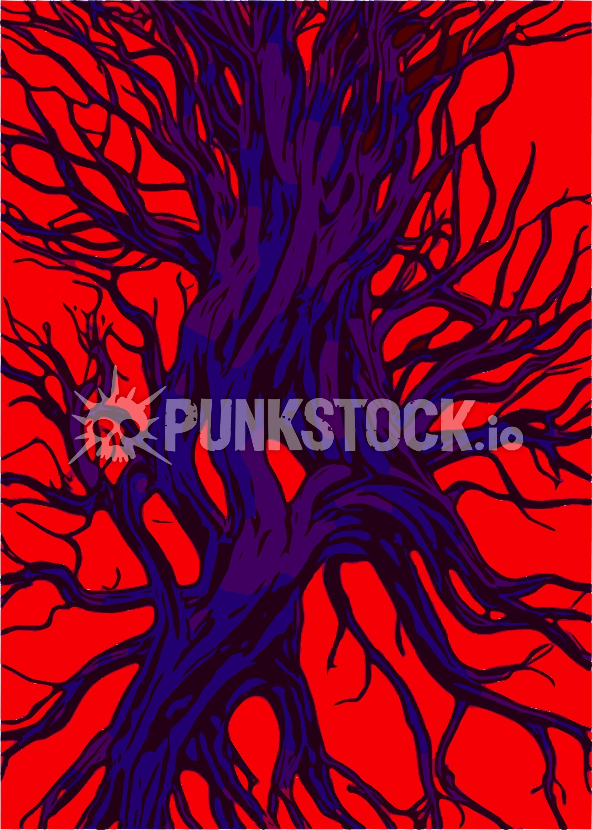 Tree trees roots vector graphic