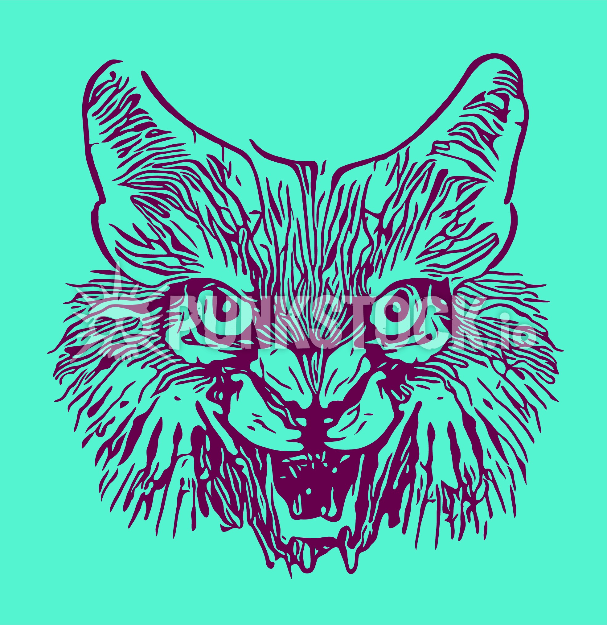 Wolf dog face vector graphic