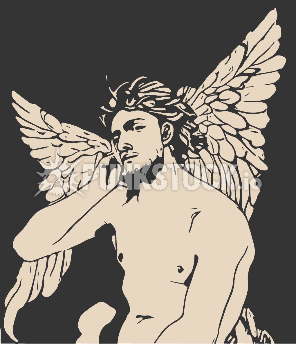 Angel man guy dude vector graphic