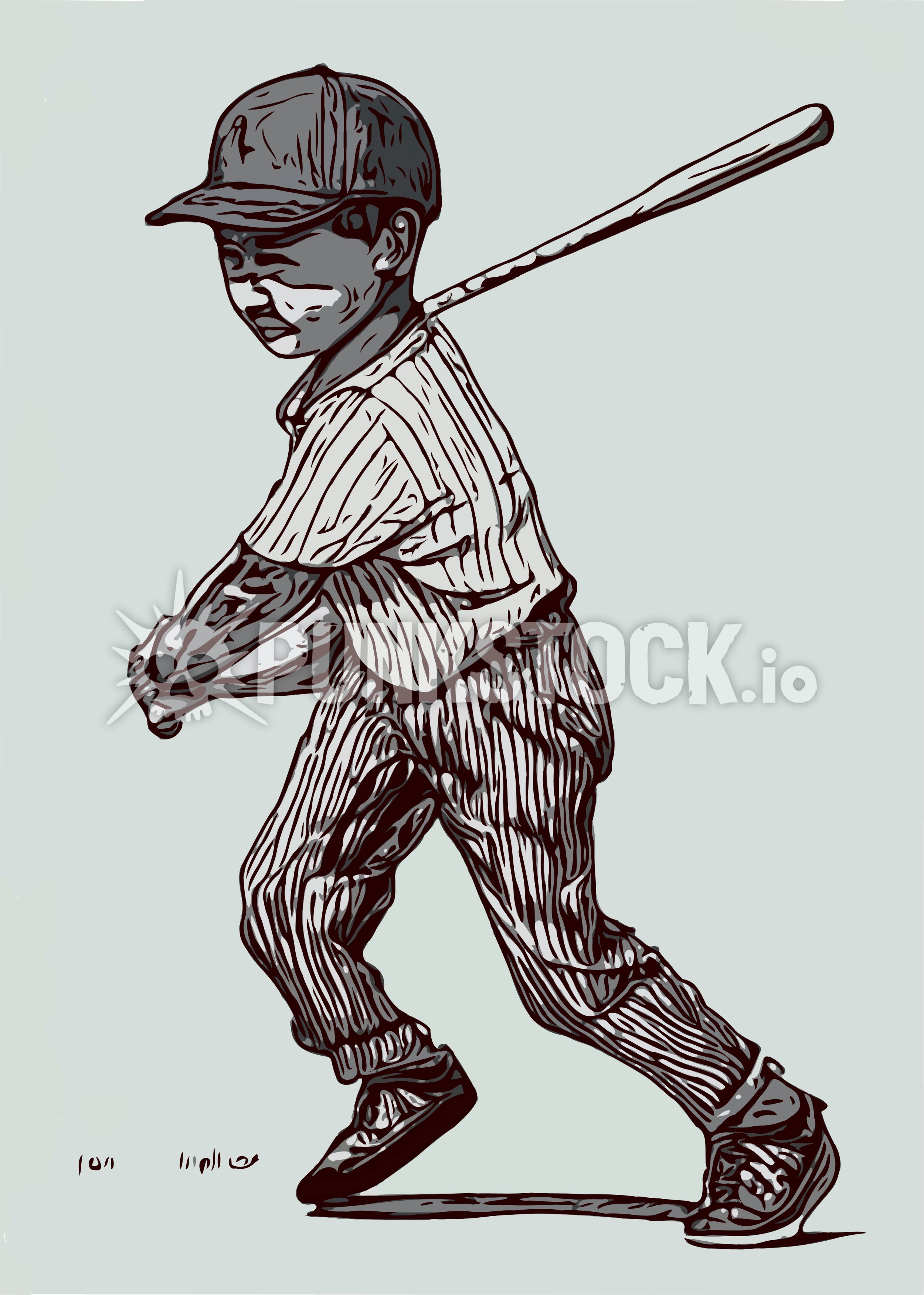 Boy kid sport vector graphic