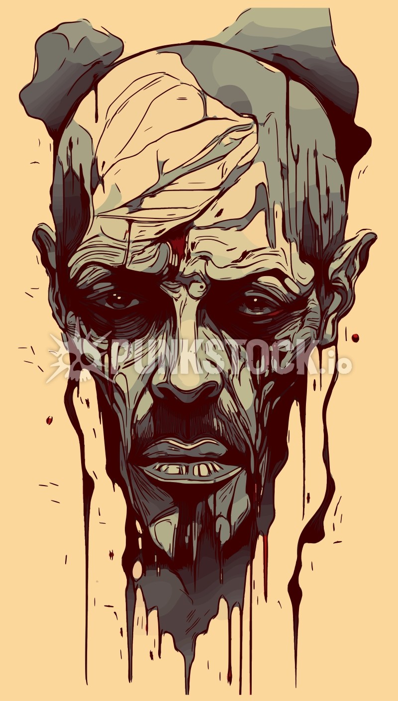 Face head zobie vector graphic