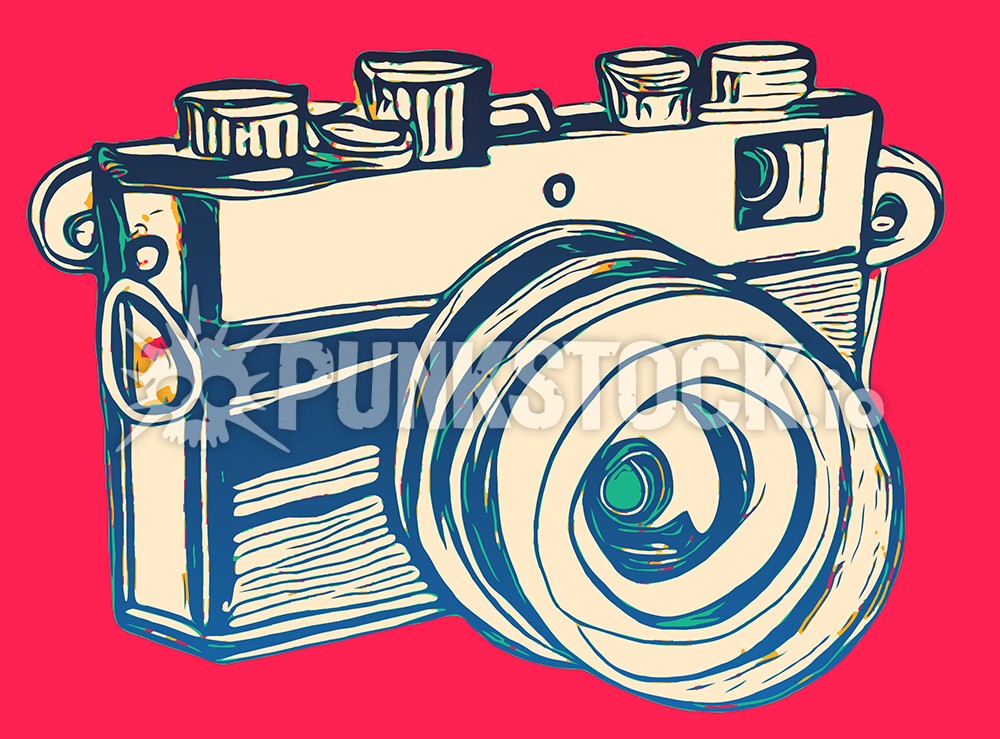 Camera cam polaroid vector graphic