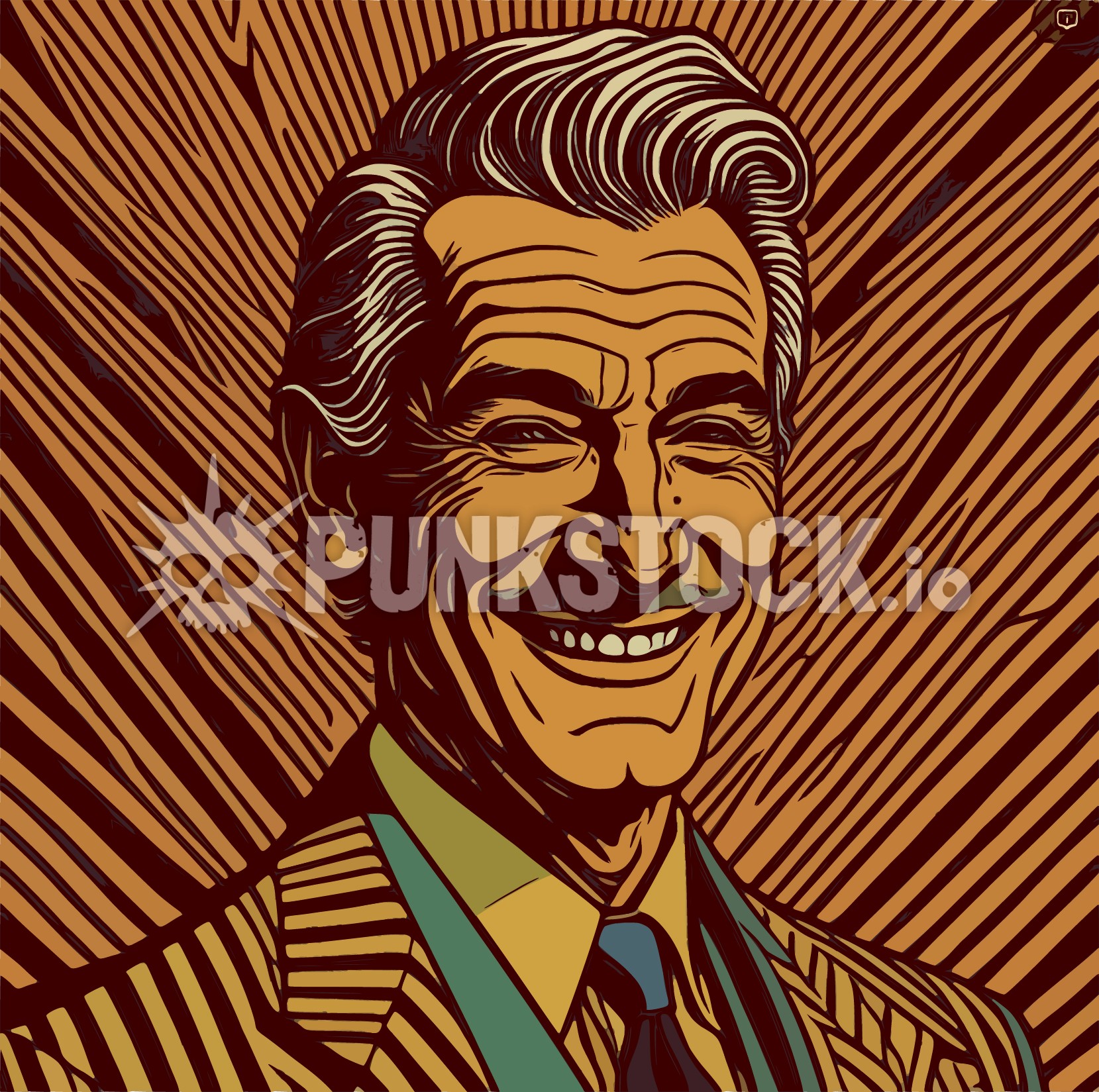 Cartoon sunburst starburst vector graphic