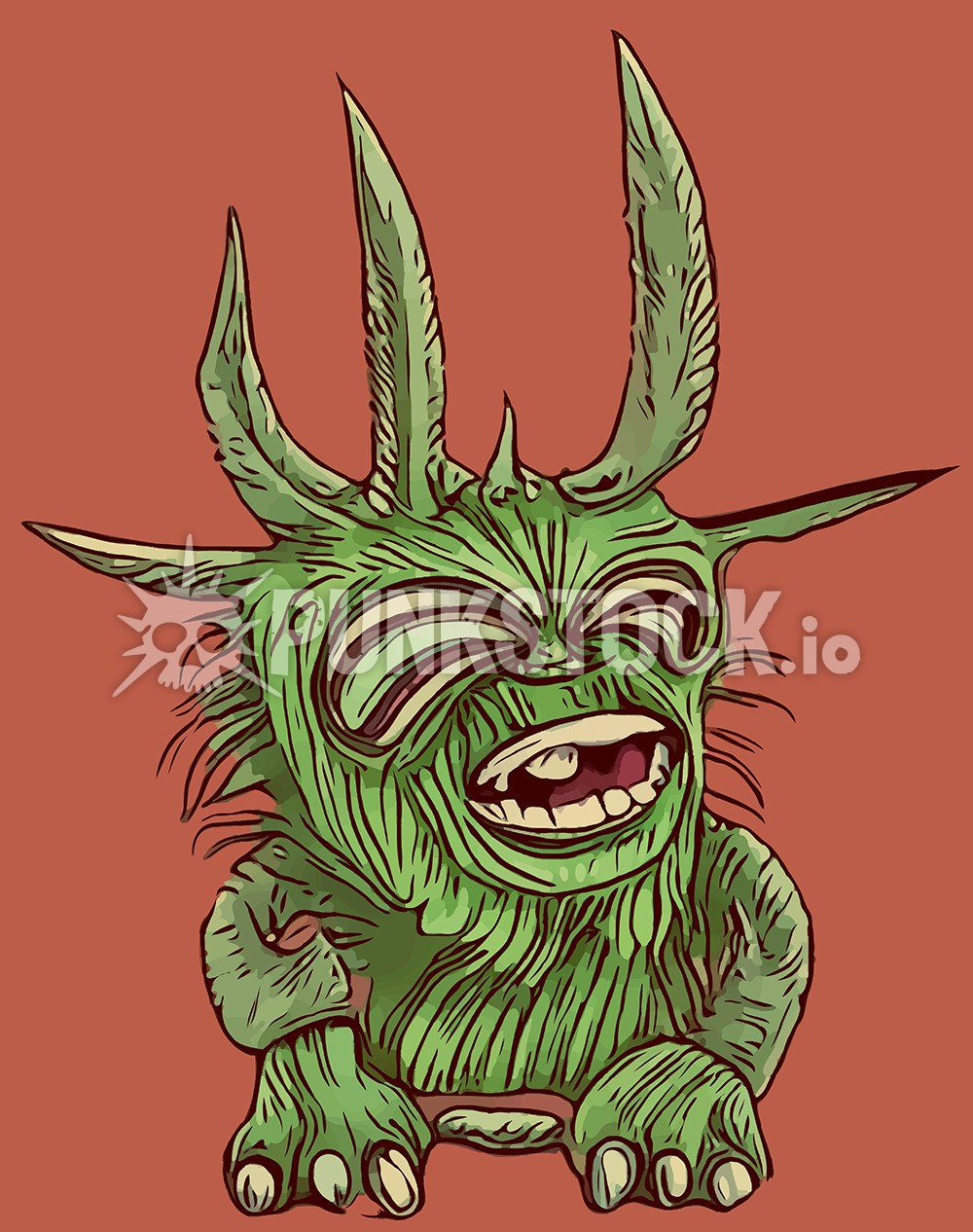Green troll trolls vector graphic