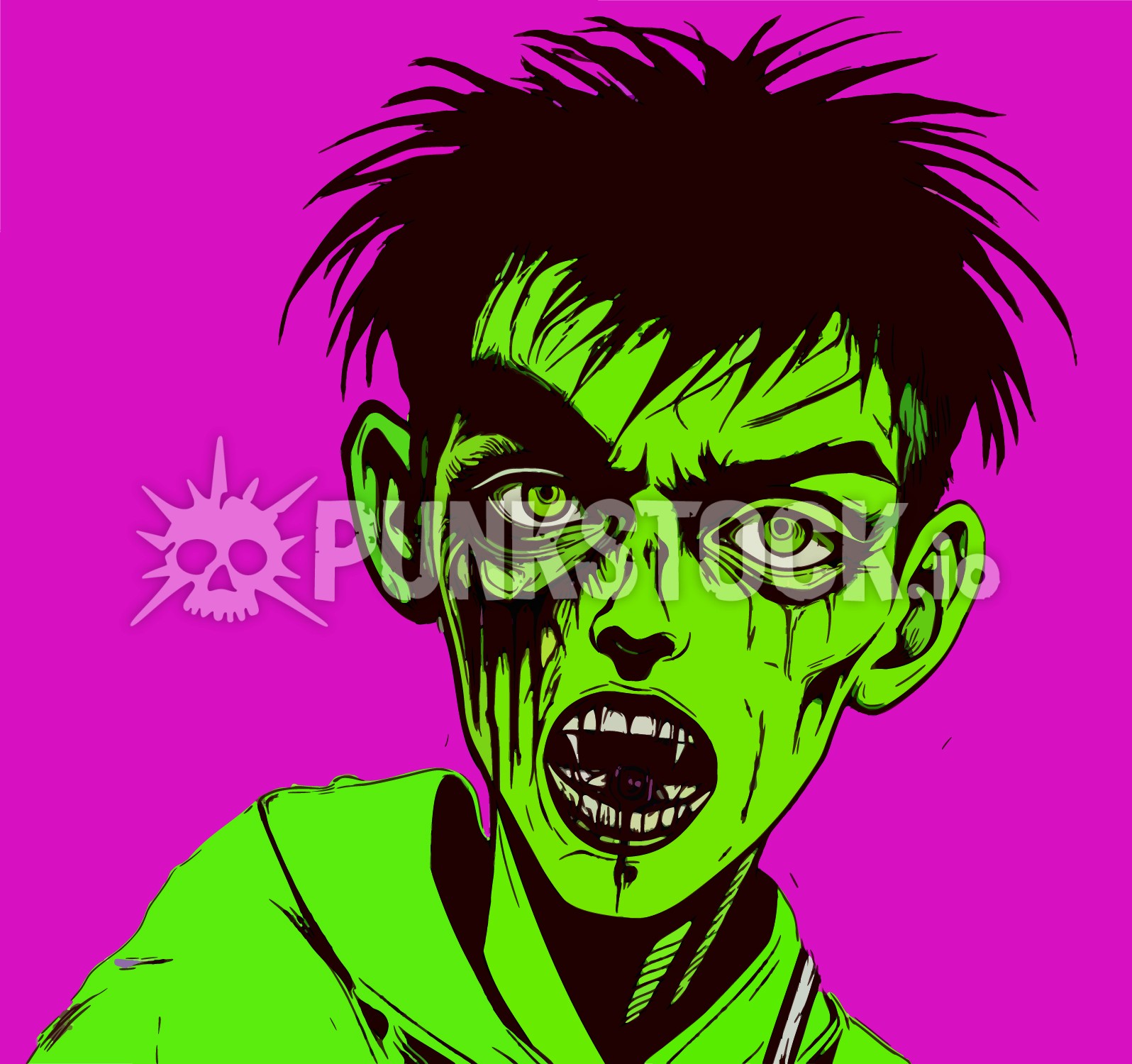 Zombie green dead vector graphic