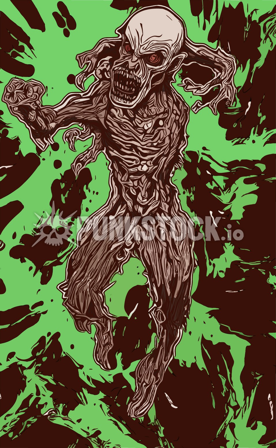 Abstract flesh zombie vector graphic